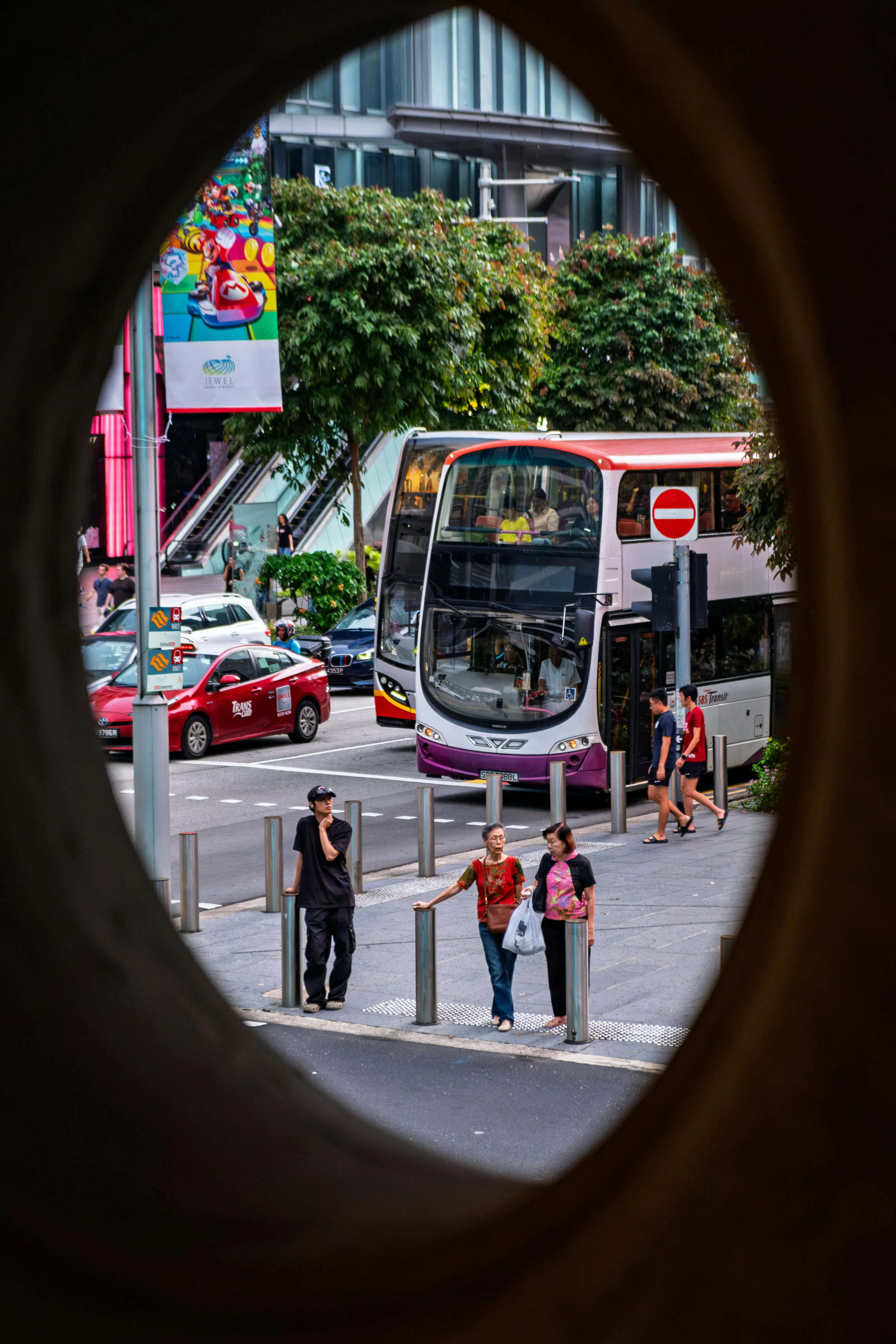 Singapore street scene — the city between the landmarks
